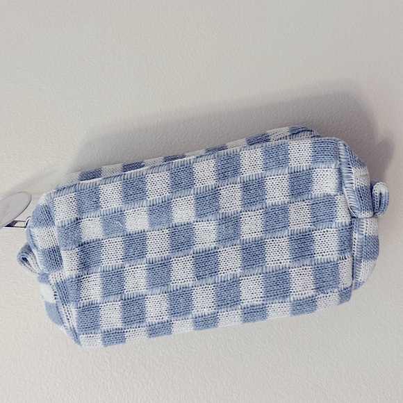 Blue Checkered Cosmetic Case | NWT - Picture 5 of 8